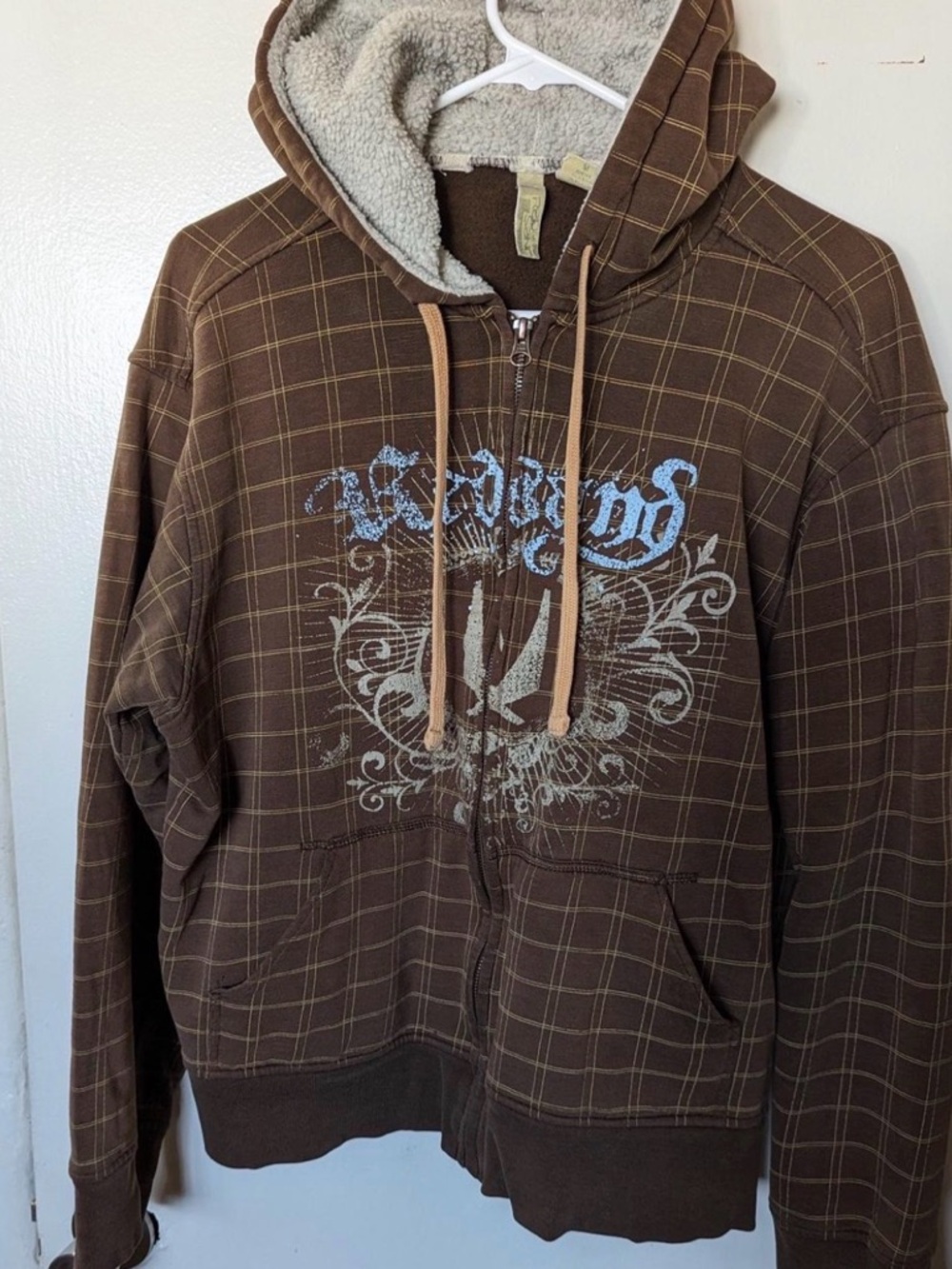 Y2K brown red sand hoodie